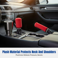 Winter Plush Gear Lever Cover, Checkered Pattern, Universal Manual Transmission Handbrake Sleeve, Interior Decor