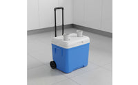 Trolley Insulated Trolley 30L Large Capacity Portable Rolling Chiller Hot and Cold Use Rolling Ice Chest for Campers, Picnics, Tailgating