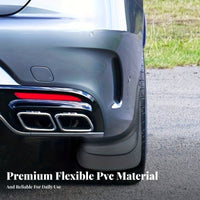 2 Pieces Car Mudguard Waterproof Soft PVC Mud Flap Flexible Material Car Mud Flaps Set for Truck Owners, Winter Driving