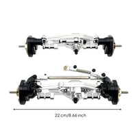 RC Car Axle CNC-Machined Front Rear Complete Axle Set with Steel Gears Aluminum Axles for Hobbyists