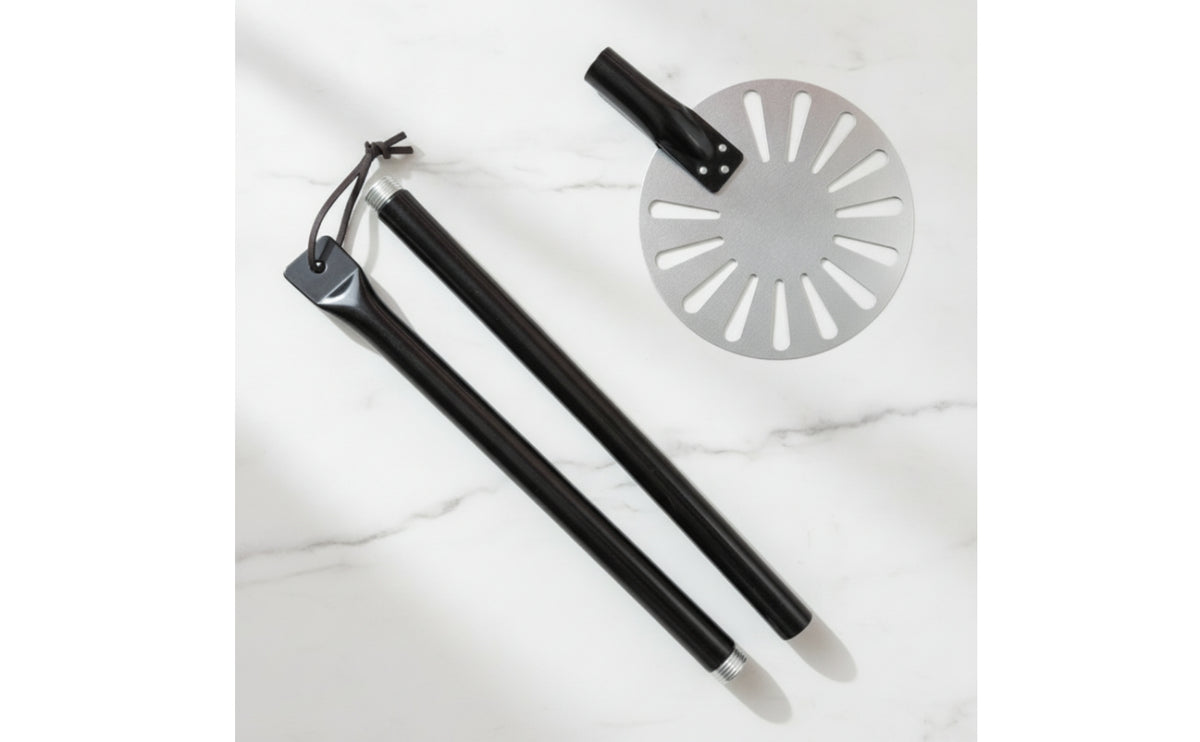 Aluminum Perforated Pizza Peel Metal Pizza Peel with Detachable Handle Round Tool Lightweight for Home Bakers, Baking