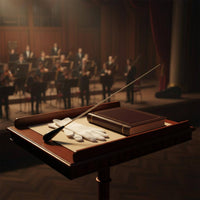 Orchestral Music Rod Solid Wood Wooden Conductor Rod Ergonomic Ergonomic Metal Handle Conductor Rod for Conductors, Concert, Rehearsal