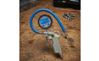 Tire Inflator Flexible Tire Inflator with Gauge Accurate Air Compressing Attachment for Vehicle Owners, Garage, Workshop