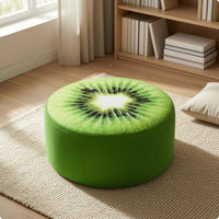 Removable Cover Fruit Stool Washable Low Stool Cylindrical Padded Ottoman