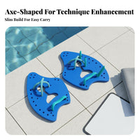 2 Pieces Improve Arm Strength Shaped Swim Paddles Ergonomic Design Swimming Training Paddles Lightweight for Adults, Men, Water Exercise