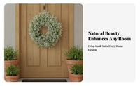 35cm Artificial Flower Wreath Everlasting door Floral Wreath House Decoration for Homeowners, Interior Decorators, Indoor, Garden