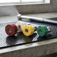 4 Pieces 1/4 Inch Pressure Washer Quick Connect Nozzle Set Body with Quick Connect Nozzle Tips Compact Cleaning Tool