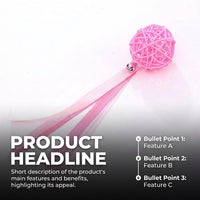 Colorful Interactive Cat Toys, Rattan Ball with Ribbons, Cat Toy Balls for Kittens, Playing Chewing Toy Cat, Cat Owner Gift, Cat Lover Present