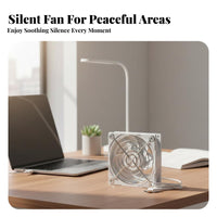 120mm USB Fan Quiet USB Powered Cooling Fan Plug and Play Router Chiller for Pet Owners, Home Office, Server Rack, Small Areas