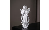 Angel Figurine Small Angel Statue Standing Sculptural Ornament for Shelf