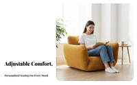 Minimalist Design Upholstered Single Sofa Thickly Cushioned Upholstered Accent Chair exceptionallySoft Cushioning Living Room Seating Sturdy Construction for Homeowners, Adults, Readers, Balcony, Bedroom, perusing corner, Apartment