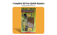 8 Pieces Emergency Repair Tubeless Plug Insertion Kit Rapid Repair Tire Plug Set Portable Puncture Mending Tools Easy to Use for DIY Enthusiasts, Motorcyclists, Road Trips, Garage, Workshop, Away from the Beaten Path-Road Drivinging
