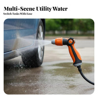 Heavy Duty High Pressure Water Leak-Proof Metal Car Wash Nozzle 360° Rotating Head for Gardeners