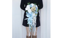 Photo Prop Artificial Teardrop Flower Arrangement Premium Silk Flowers Waterfall Bridal Flower Arrangement Realistic Look for Brides