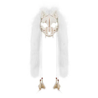 Wildlife Headpiece Realistic Wolf Headpiece Wearable for Medieval Roleplayers