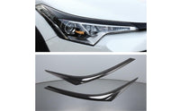 2 Pieces Carbon Fiber Headlight Eyebrows Self Headlight Eyebrow Easy Installation Carbon Fiber Headlight Molding for Car Enthusiasts