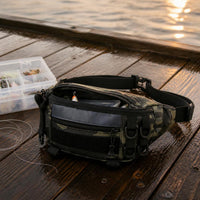 Men's Outdoor Fishing Tackle Bag Multifunctional Crossbody Chest Pack Large Capacity