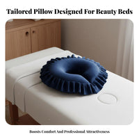 Removable and Washable Cover Massage Table Face Cradle Latex Foam Filling Face down Pillow Support Easy to Clean for Home Users, Salon, Spas