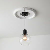 Simple Split Ceiling Medallion Decorative Polyurethane Ceiling Circle Easy to Install Light Fixture Medallion Lightweight for DIYers