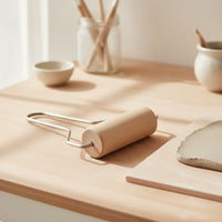 Clay Roller Smooth Ceramic Working Pottery Roller Comfortable Grip Craft Tool for Potters, Ceramicists, Home Workshop