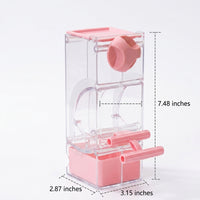 Parrot Feeder and Automatic Bird Food Dispenser with Perch, Anti-Spill Cage Feeder for Medium and Small Parrots, External Food Feeder
