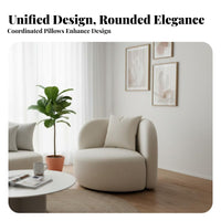 Nordic aesthetic Curved 2-Seater Sofa Modern Minimalist Curved Settee Artistic Design Loveseat Sculptural Shape for Apartment Dwellers, Interior Decorators, Living Room, Reception Area, Bimmediatelyique, Office Lobby