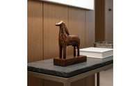 Abstract Horse Sculpture Gift Idea Carved Texture Horse Decor Success Symbol for Study