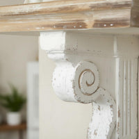 Solid Wood Ornate Decorative Shelf Intricate Carvings Ornate Wooden Shelf Handmade Look Distressed Finish Wall Rack Easy Installation for Entryway, Hallway