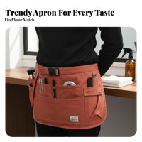 Design Multi-Pocket Work Apron Long-Lasting Construction Multi-Pocket Utility Apron Quick-Release Buckle Gardening Tool Pouch Lightweight for Gardeners, Hairstylists, Crafters, Salon, Cafe, Workshop