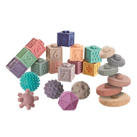 Press Building Blocks Soft Stacking Blocks   Bath Stacking Toy for Infants, Young Children, Bath Time