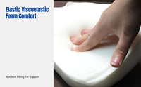 Car Support Pad, Viscoelastic Foam Gel, Ergonomic Rear Seat Pillow, Breathable, Universal All-Season