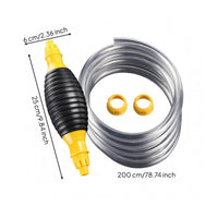 Ribbed Bulb Manual Siphon Pump Kit Yellow Couplers Fuel Transfer Pump Kit