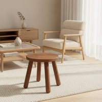 Wooden Stool Stable Low Stool Compact Footstool for Bedroom