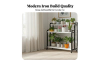Indoor & Outdoor Use Multi-Tier Plant Stand Mobile with casters Multi-Tier Rolling Plant cart Freestanding Flower Pot Shelf Space-Saving for Gardeners, Apartment Dwellers, Homeowners, Balcony, Living Room, Garden, Corner