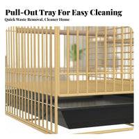 Large Bird Breeding Cage Removable Divider Double Compartment Bird Cage Finish Pet Enclosure