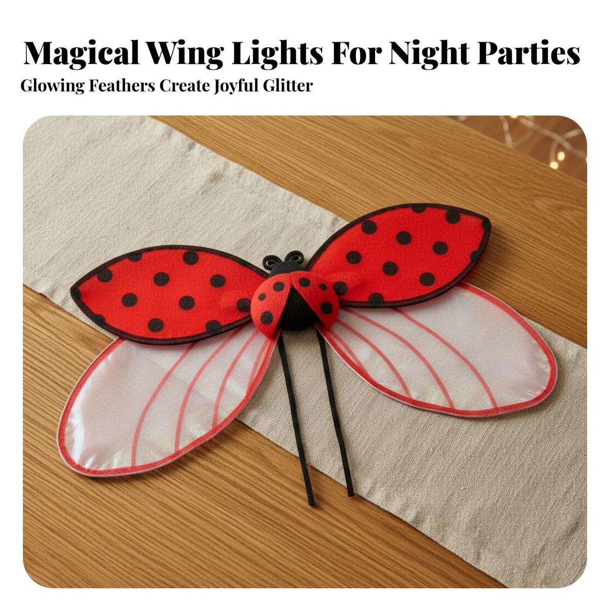 Ladybug Appendages Adorable Design Ladybird Costume Appendages Comfortable to Wear Cosplay Outfit for Cosplayers, Adults, Christmas, Halloween