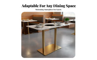 Booth, Table, and Chair Combination Sintered Stsingle surface Commercial Furniture Complete Dining Set Restaurant Seating for Restaurants, Cafes, Bistro