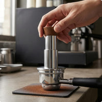 Coffee Tamper Flat Base Espresso Tamper Polished Metal