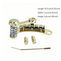 No-Drill Tremolo Bridge with Arm Zinc Alloy Guitar Tremolo System Compatible Tailpiece Metal for Guitarists, Luthier