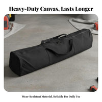 Portable Long Tool Bag Adjustable Shoulder Strap Canvas Equipment Carrier Sturdy Material for Workers, Videographers, Garage, Outdoor