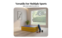 Foldable Design Folding Gymnastics Mat Collision Absorbing Gymnastics Crash Mat Shock Absorbent Folding Landing Pad Long-Lasting for Gymnasts, Athletes, Coaches, Parkour Training, Cheerleading, Dojo, School