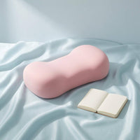 Contoured Memory Foam Rest Pillow Cloth Cover Office Rest Pillow Rounded Rectangular