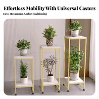 Multitiered Rolling Plant stand with casters Multitiered Planter stand for Indoor