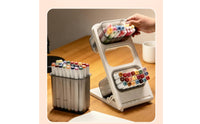 Slanted Desktop Pen Holder Tilted Slanted Pen Holder Foldable Desk Organizer Space-Saving Stationery Storage Organizer