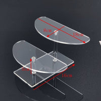 Large Capacity Acrylic Jewelry Display Stand Sturdy Structure Stepped Necklace Rack Detachable for Retailers, Boutiques, Craft Fairs, Vanity