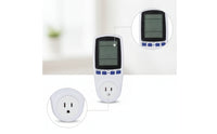 Insertable Watt Meter Digital Power Meter with LCD Display Electricity Monitoring Socket Slim Plugenergy Monitor Home