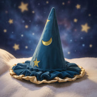Celestial Witch Hat Ruffled Pointed Hat Costume Halloween for Witches