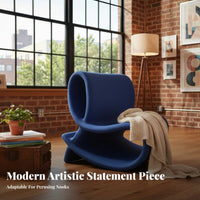 Hollow Backrest Sculptural Loop Chair archedd Shape Single Sofa Modern Design Living Room Furniture distinctive contour for Interior Designers, Homeowners, Book Lovers, Showroom, Reception Area, Art Gallery, perusing reading corner
