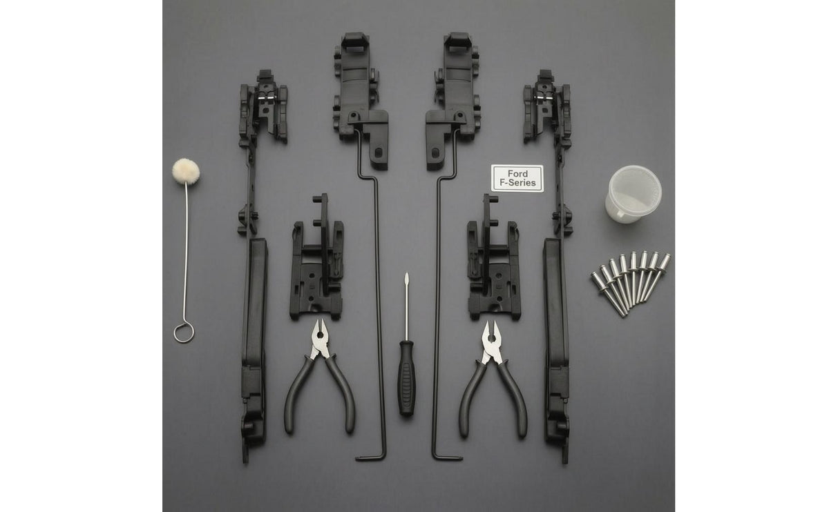 ABS Plastic Sunroof and Window Repair Kit with Mounting Brackets and Metal Rods