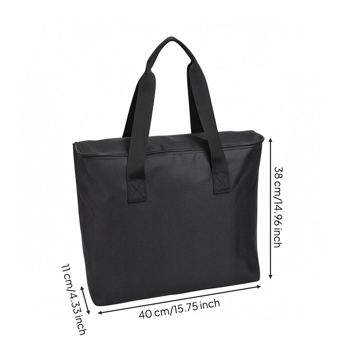Allcomplete Computer Bag Black Twin-Handle Computer Bag Carrying Case Structured Plain